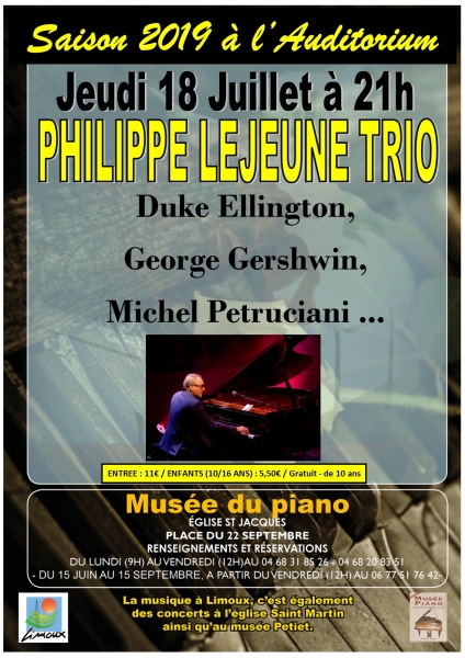 18 Juillet 2019 | Musée du Piano (Trio) | 11300 LIMOUX