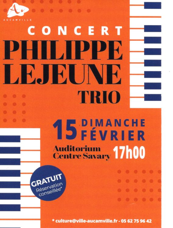 15 Février 2026 | Auditorium Centre Savary (Trio) | 31140 AUCAMVILLE